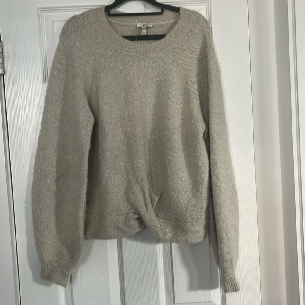 3/$30 JOIE | Oatmeal Shmmery Sweater. Size Large. EUC